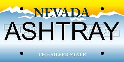 ASHTRAY Nevada License Plate