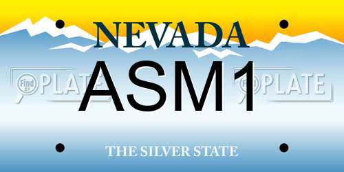 ASM1 Nevada License Plate