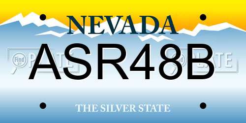 ASR48B Nevada License Plate