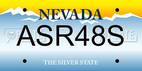 ASR48S Nevada License Plate