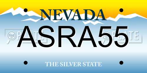 ASRA55 Nevada License Plate