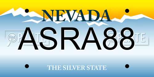 ASRA88 Nevada License Plate