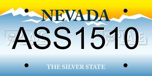 ASS1510 Nevada License Plate