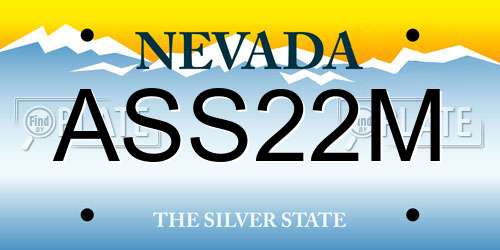 ASS22M Nevada License Plate