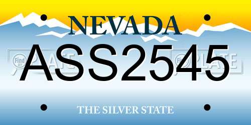 ASS2545 Nevada License Plate