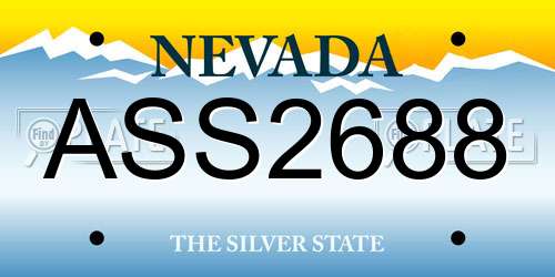ASS2688 Nevada License Plate