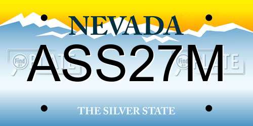 ASS27M Nevada License Plate