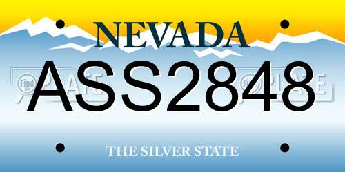 ASS2848 Nevada License Plate