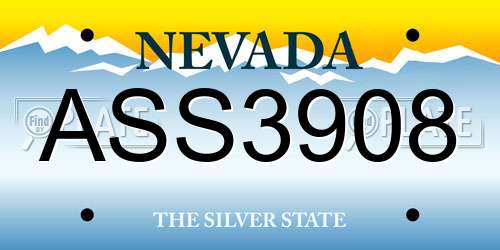 ASS3908 Nevada License Plate