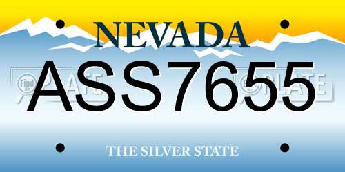 ASS7655 Nevada License Plate