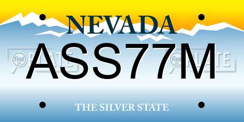 ASS77M Nevada License Plate