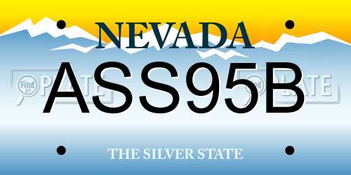 ASS95B Nevada License Plate