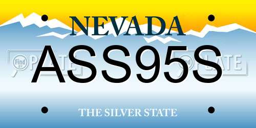 ASS95S Nevada License Plate