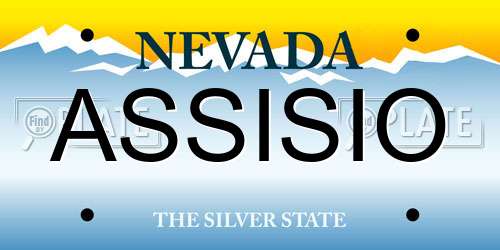 ASSISIO Nevada License Plate