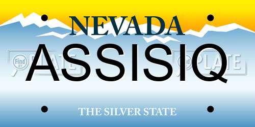 ASSISIQ Nevada License Plate