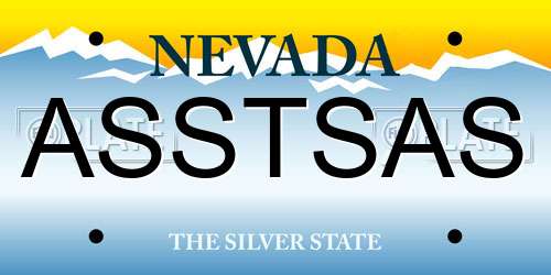 ASSTSAS Nevada License Plate