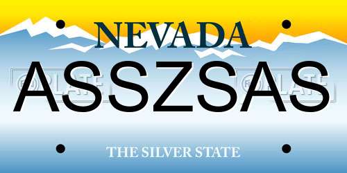 ASSZSAS Nevada License Plate