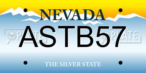 ASTB57 Nevada License Plate
