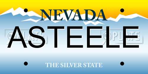 ASTEELE Nevada License Plate