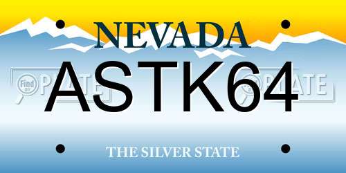 ASTK64 Nevada License Plate