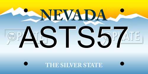 ASTS57 Nevada License Plate