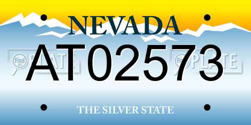 AT02573 Nevada License Plate