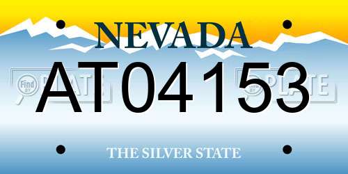 AT04153 Nevada License Plate