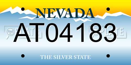 AT04183 Nevada License Plate