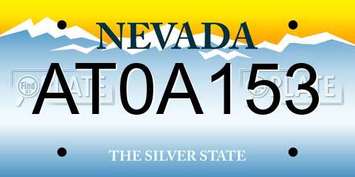 AT0A153 Nevada License Plate