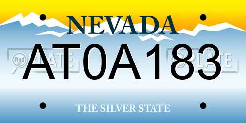 AT0A183 Nevada License Plate