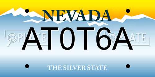 AT0T6A Nevada License Plate