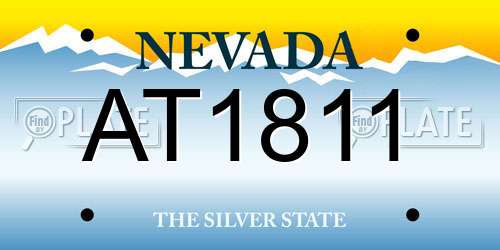 AT1811 Nevada License Plate