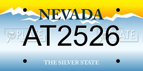 AT2526 Nevada License Plate