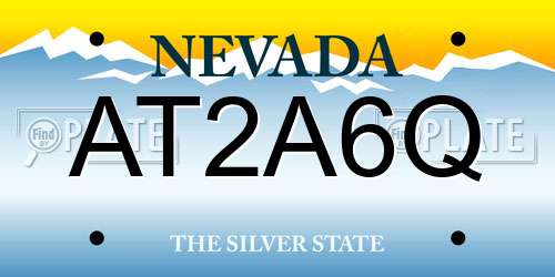 AT2A6Q Nevada License Plate