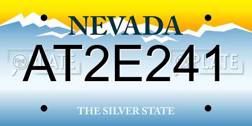 AT2E241 Nevada License Plate