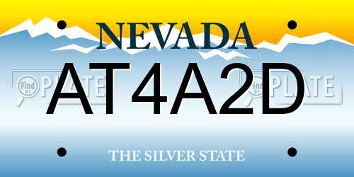 AT4A2D Nevada License Plate