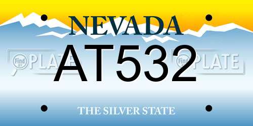 AT532 Nevada License Plate