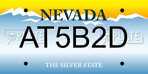 AT5B2D Nevada License Plate