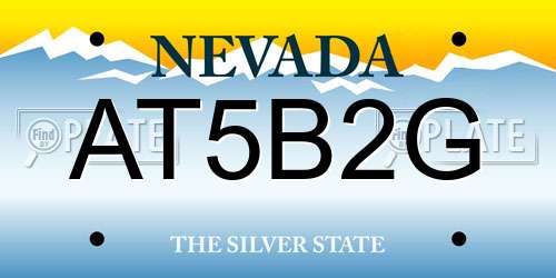 AT5B2G Nevada License Plate