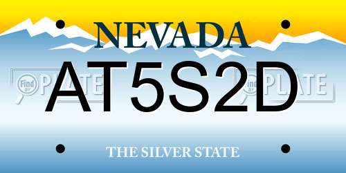 AT5S2D Nevada License Plate