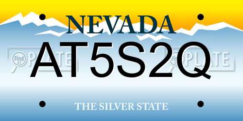 AT5S2Q Nevada License Plate