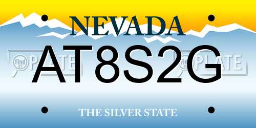 AT8S2G Nevada License Plate