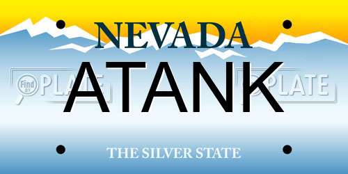 ATANK Nevada License Plate
