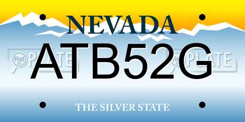 ATB52G Nevada License Plate