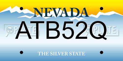 ATB52Q Nevada License Plate
