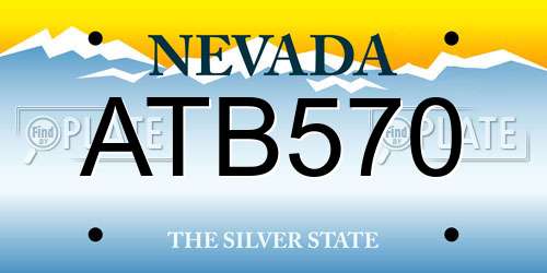 ATB570 Nevada License Plate
