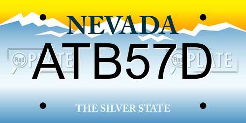 ATB57D Nevada License Plate