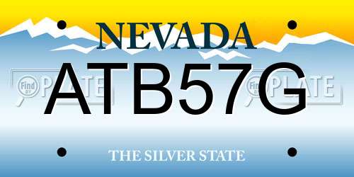 ATB57G Nevada License Plate