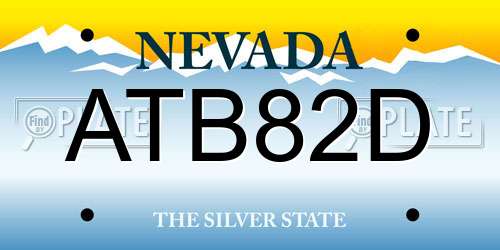 ATB82D Nevada License Plate
