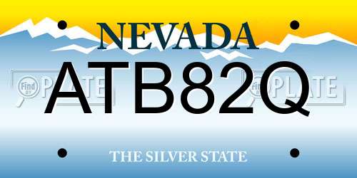 ATB82Q Nevada License Plate